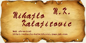 Mihajlo Kalajitović vizit kartica